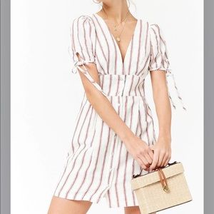 Plunging striped dress